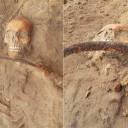 Esqueleto de “vampira” com foice no pescoço é encontrado na Polônia