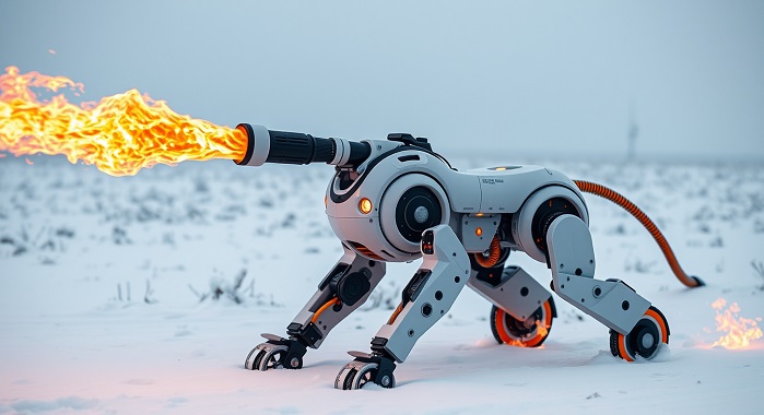 Thermonator: Cão-Robô Que Lança Fogo a 9 Metros!