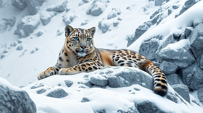 Leopardo das Neves: O Mestre da Camuflagem das Montanhas