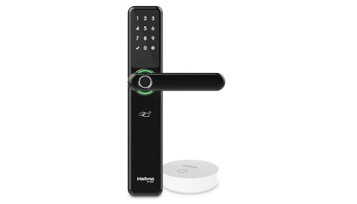 Fechadura Smart de Embutir com Maçaneta + Hub Compatível com Alexa IFR 7000