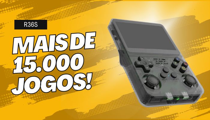 R36S: O Vídeo Game Portátil com Mais de 15.000 Jogos na Palma da Sua Mão