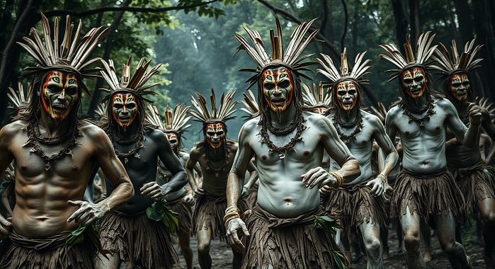 A Fascinante Tribo dos Esqueletos Guerreiros de Papua Nova Guiné