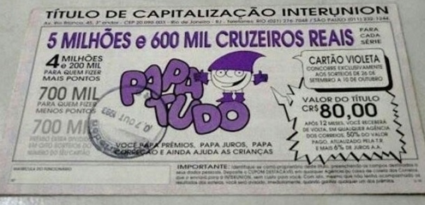 papa tudo cartela
