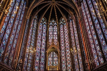 Geometria sagrada catedral vitral