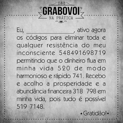 Códigos de Grabovoi práica