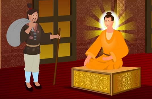Buda e o mendigo encontro com buda