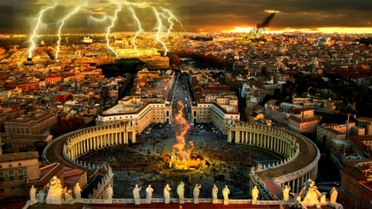 Vaticano sombrio raios