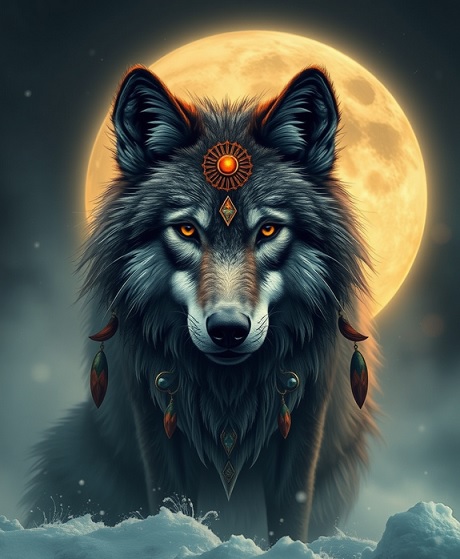 simbolismo místico lobo
