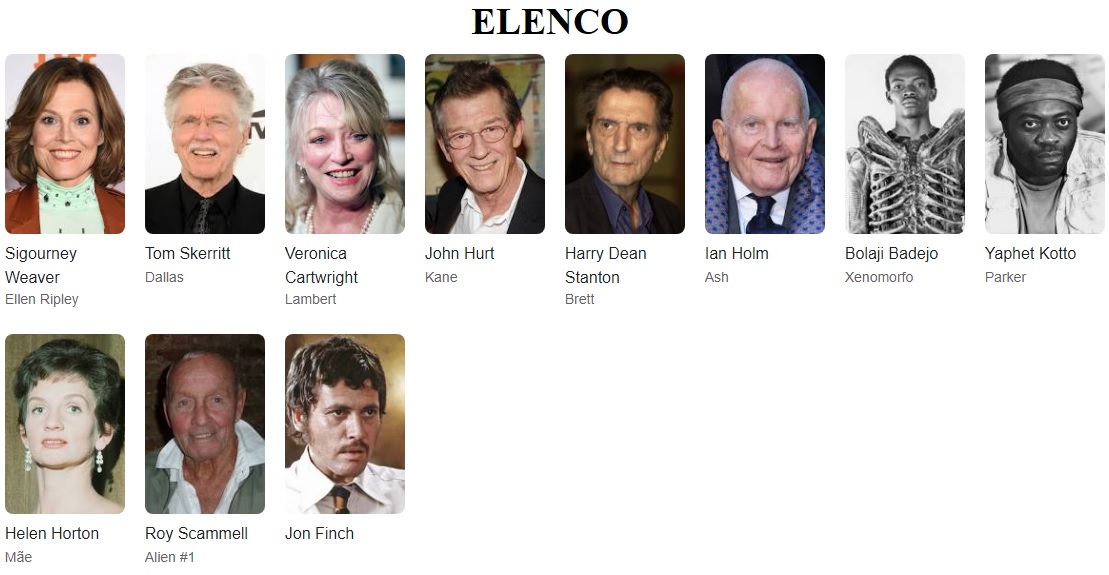 Alien 1 elenco