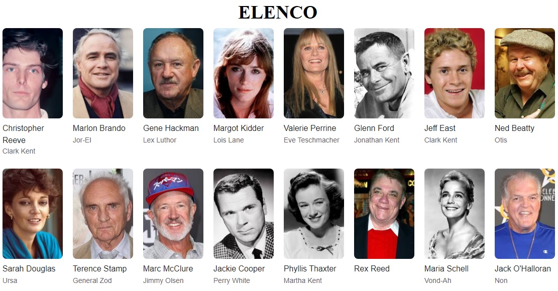 Superman 1 elenco