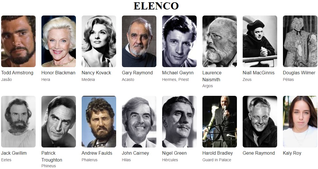 Jasao e argonautas elenco