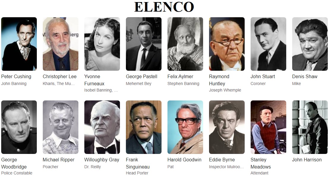 A mumia 1959 elenco