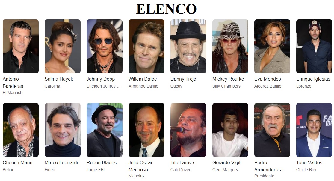Era uma vez no mexico elenco