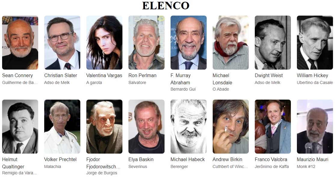 O nome da rosa elenco