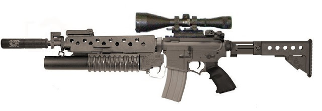 Arma com lançador de granada