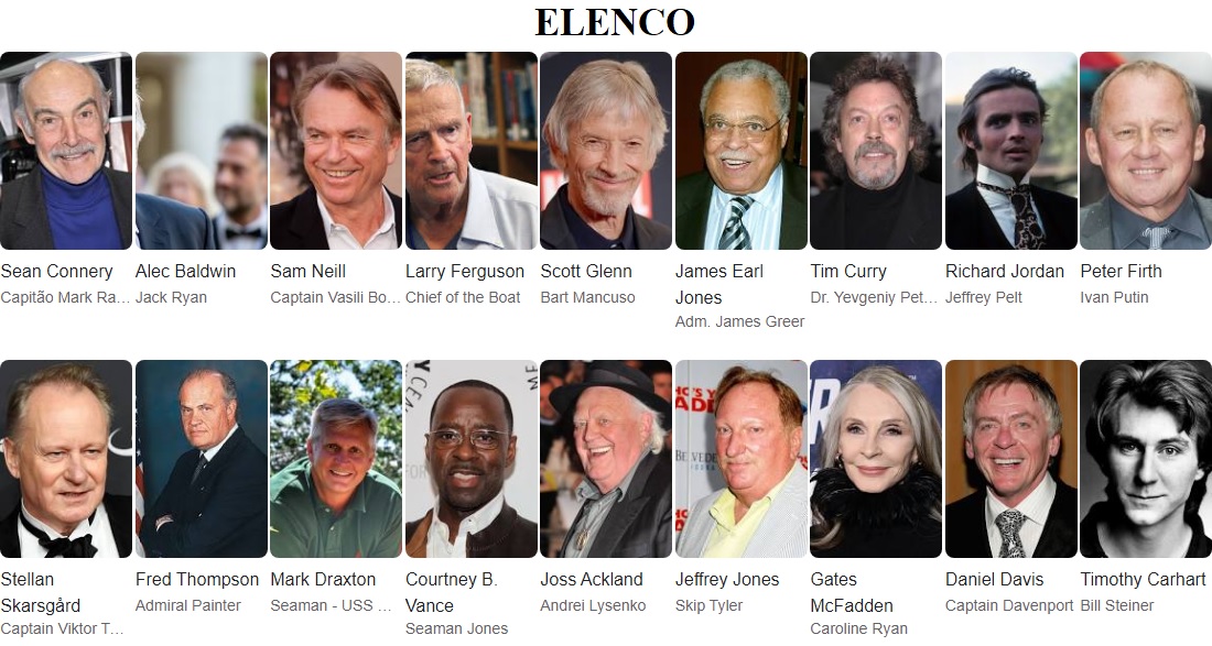 Caçada ao Outubro Vermelho elenco