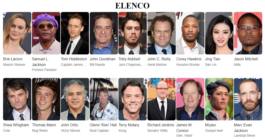 Kong a ilha da caveira elenco