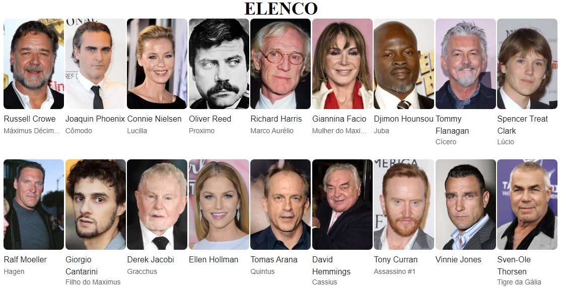 gladiador elenco