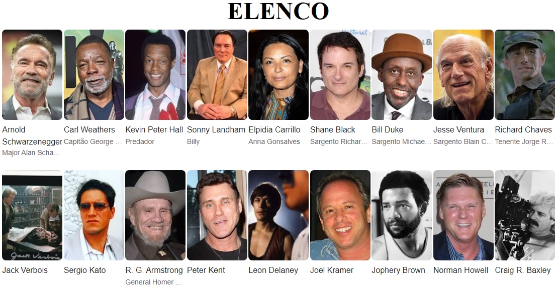 Predador elenco