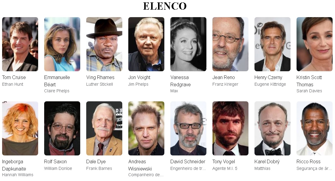 Missão impossivel 1 elenco