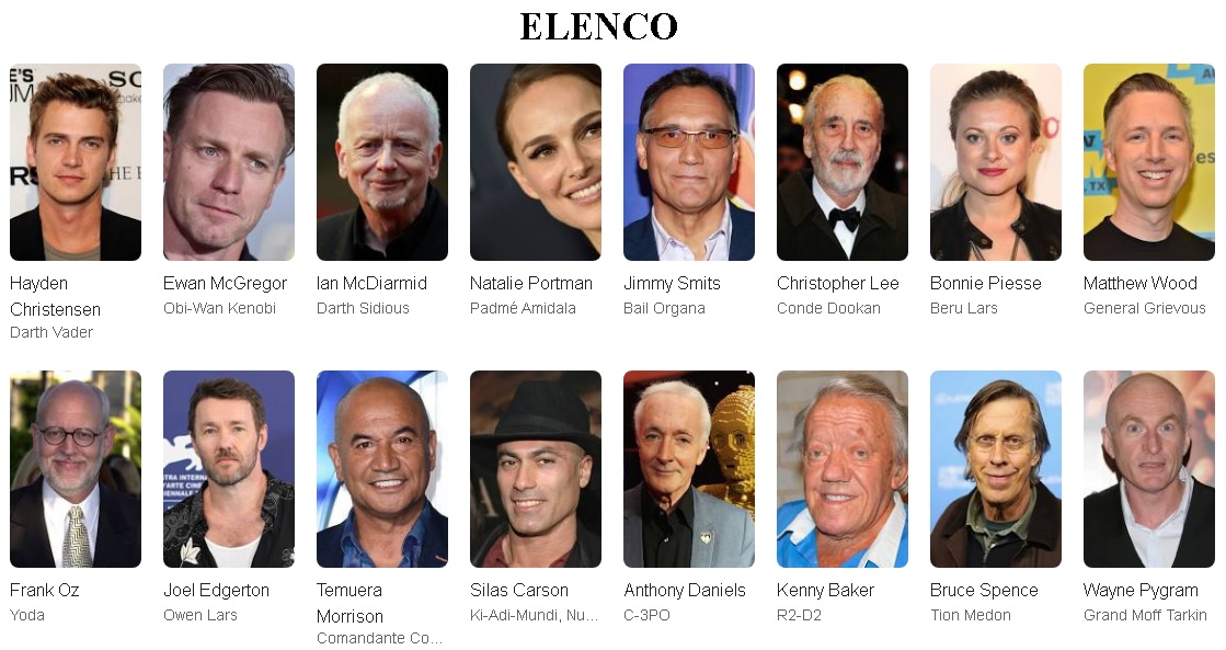 Guerra nas estrela 3 elenco