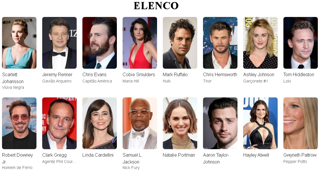 Os vingadores elenco