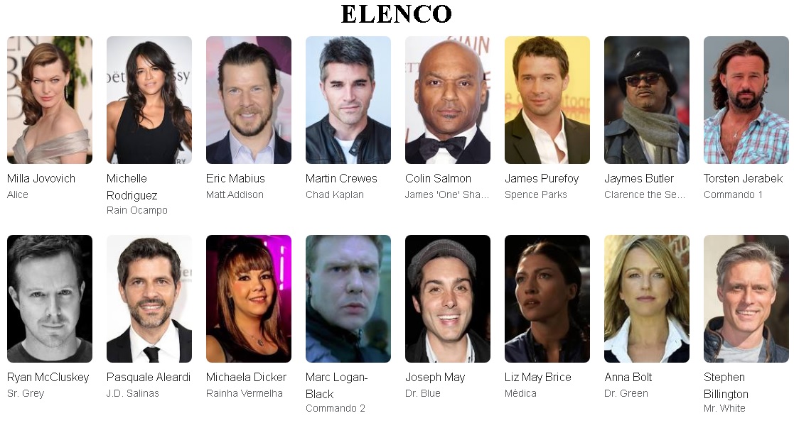 Residente evil elenco