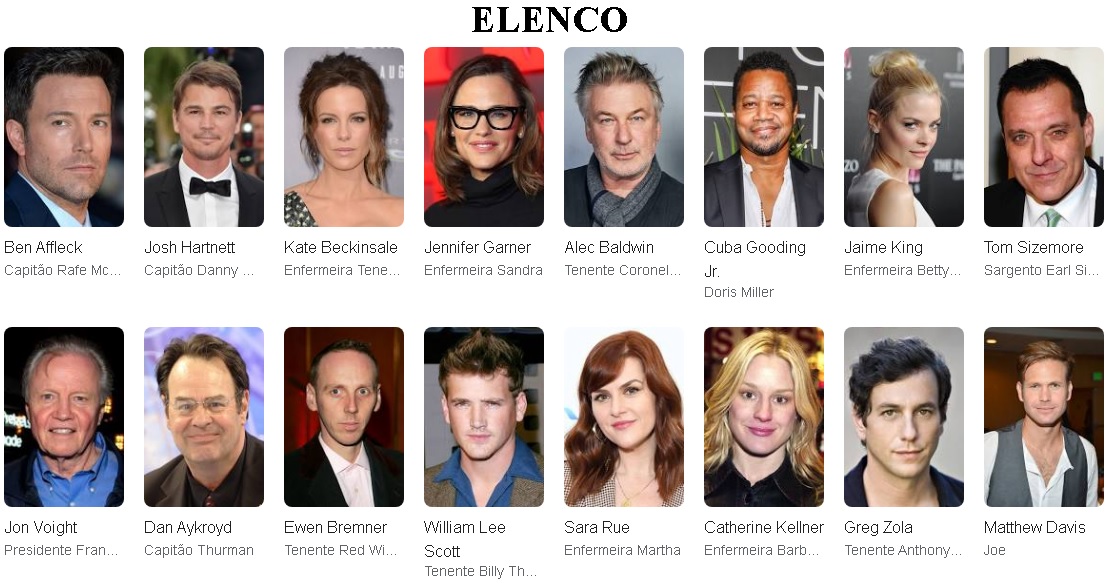 Pearl Harbor elenco