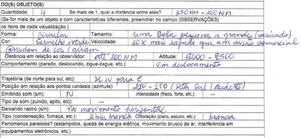 Ovnis avistamentos regisro Navegantes SC fevereiro 2023