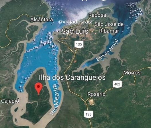  Ilha do Caranguejo localização
