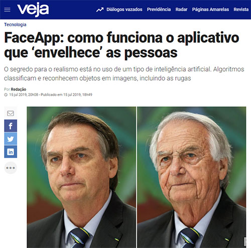 O aplicativo chamado FaceApp surgiu recentemente e já está bombando na internet