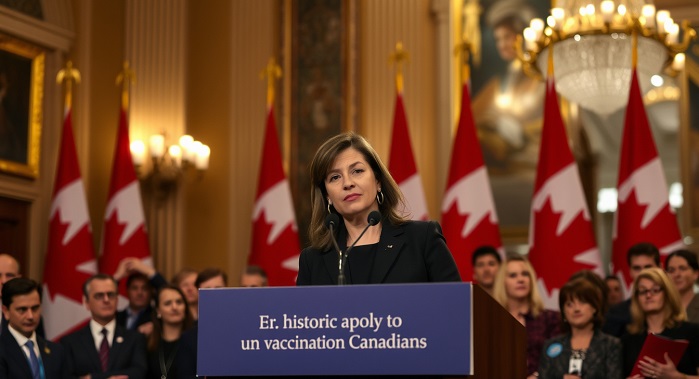 Danielle Smith Faz História com Pedido de Desculpas aos Não Vacinados no Canadá